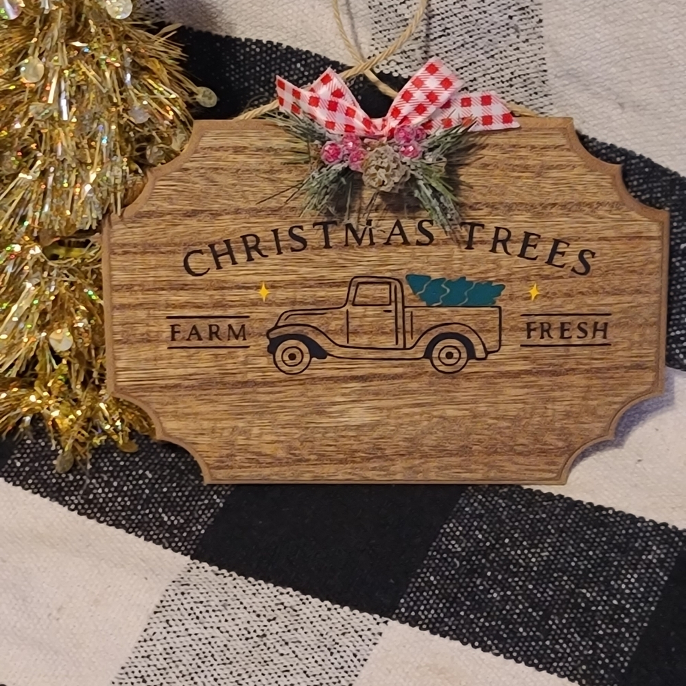 Christmas truck sign